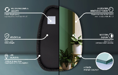 Miroir asymétrique led en forme de tache
