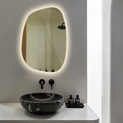 Miroir asymétrique led en forme de tache