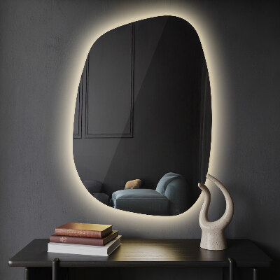 Miroir asymétrique led en forme de tache