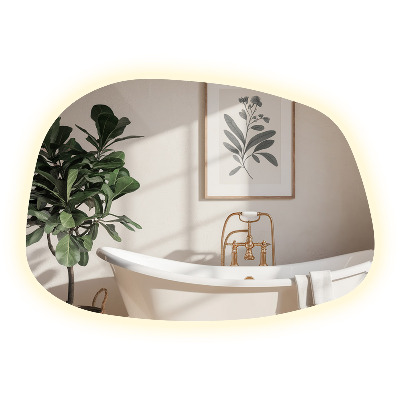 Miroir asymétrique led en forme de tache