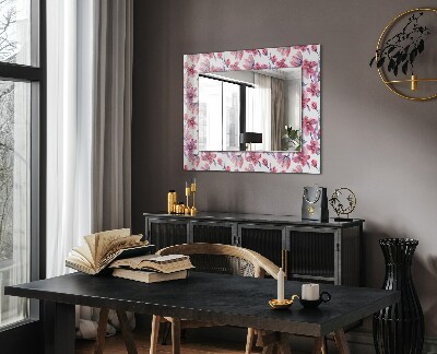 Miroir imprimé Fleurs à l'aquarelle
