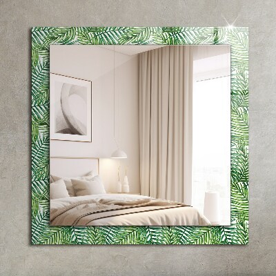 Miroir imprimé Feuilles de palmier vertes