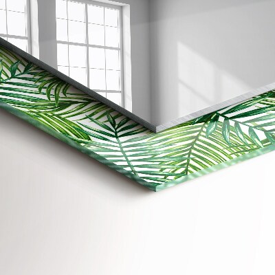 Miroir imprimé Feuilles de palmier vertes