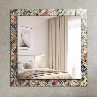 Miroir avec décoration Motifs mosaïques colorés