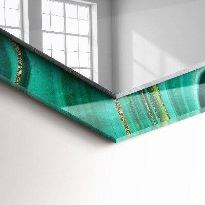 Miroir avec décoration Texture abstraite verte