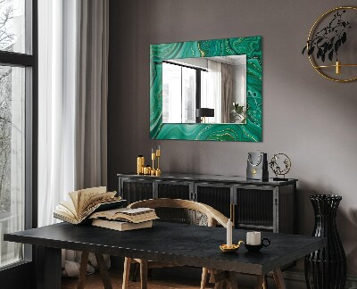 Miroir avec décoration Texture abstraite verte