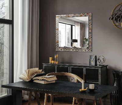 Miroir avec décoration Motif de carreaux colorés