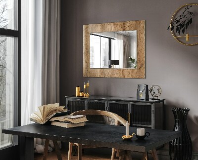 Miroir avec décoration Texture du bois
