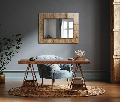 Miroir avec décoration Texture du bois