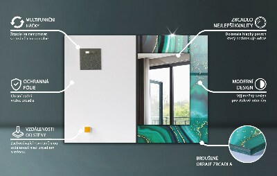 Miroir imprimé Motif géométrique dans les arbres