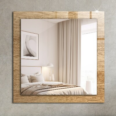 Miroir cadre avec impression Texture du bois