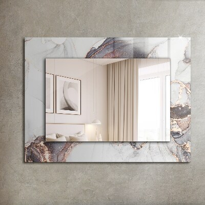 Miroir cadre imprimé Art abstrait en marbre