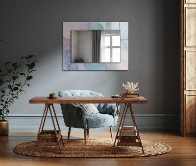 Miroir cadre imprimé Art abstrait à l'aquarelle