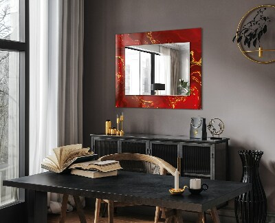 Miroir imprimé Peinture abstraite rouge