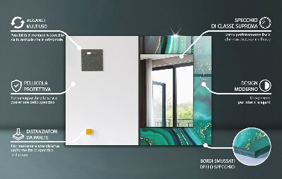 Miroir cadre avec impression Formes géométriques