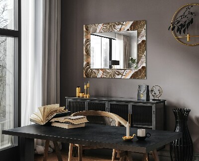 Miroir avec décoration Feuilles avec motifs tropicaux
