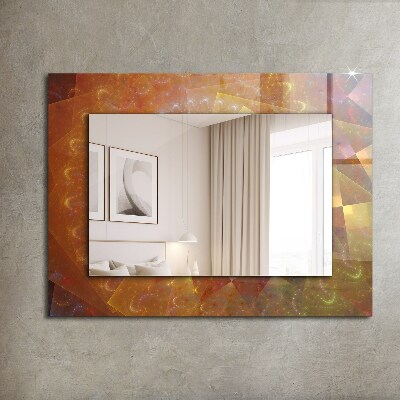 Miroir avec décoration Spirale fractale colorée