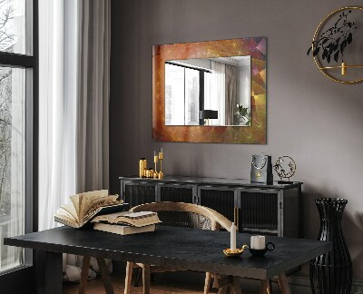 Miroir avec décoration Spirale fractale colorée