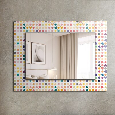 Miroir avec décoration Motif géométrique de couleur