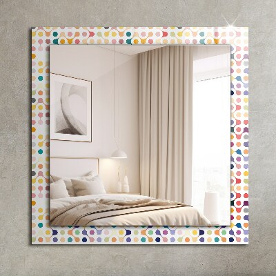 Miroir avec décoration Motif géométrique de couleur