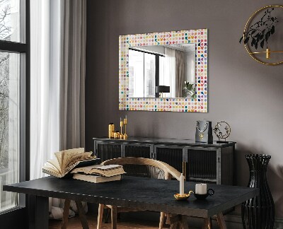 Miroir avec décoration Motif géométrique de couleur