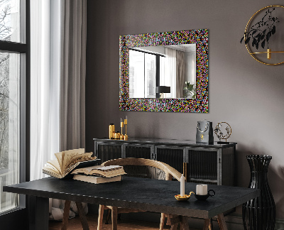 Miroir avec décoration Motif coloré Mandala