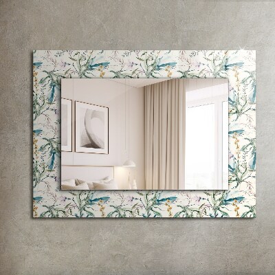 Miroir cadre imprimé Motif floral à l'aquarelle