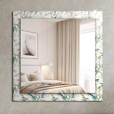 Miroir cadre imprimé Motif floral à l'aquarelle