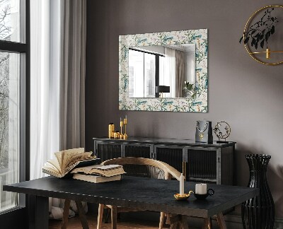 Miroir cadre imprimé Motif floral à l'aquarelle