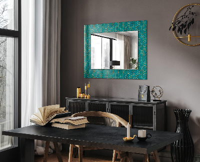 Miroir imprimé Motif géométrique vert