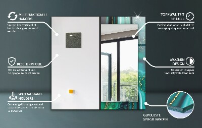 Miroir imprimé Motif floral en arrière-plan