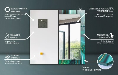 Miroir imprimé Motif floral en arrière-plan