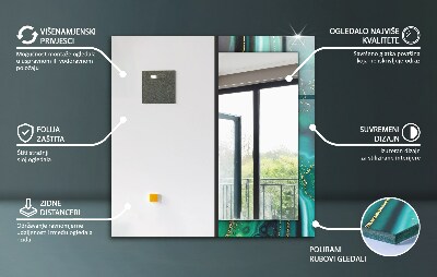 Miroir imprimé Motif floral en arrière-plan