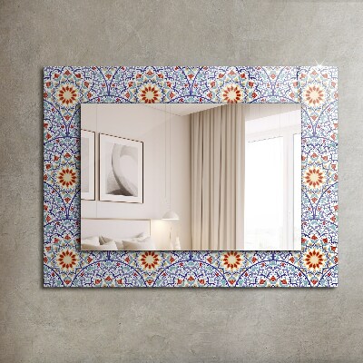 Miroir cadre avec impression Mandala