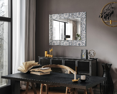 Miroir cadre avec impression Motif carrelage