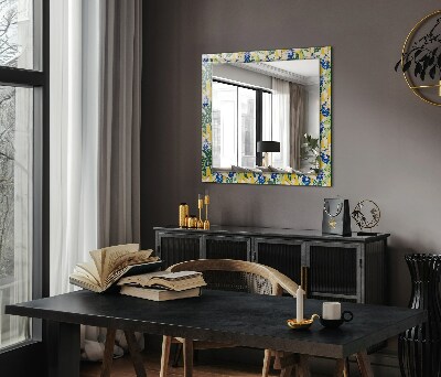 Miroir avec décoration Fleurs et feuilles