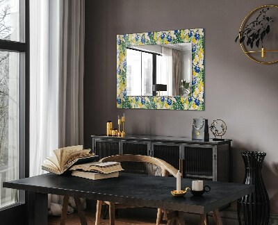 Miroir avec décoration Fleurs et feuilles