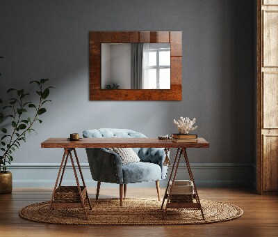 Miroir imprimé Vieille table en bois