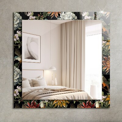 Miroir avec décoration Fleurs et oiseaux