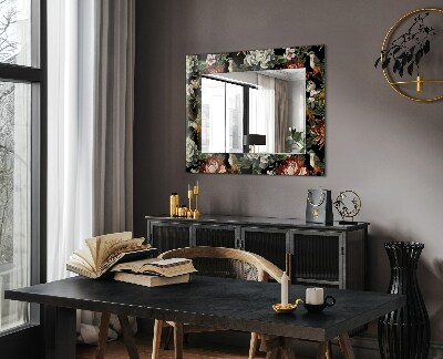 Miroir avec décoration Fleurs et oiseaux