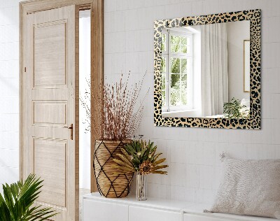 Miroir avec décoration Planches de bois vertes