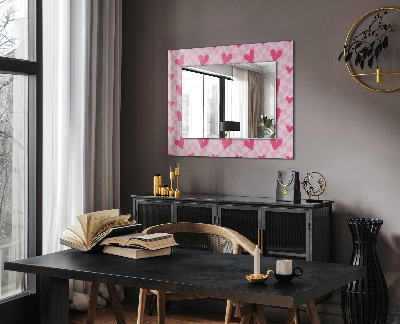 Miroir imprimé Tasses roses
