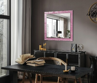 Miroir avec décoration Écuries roses
