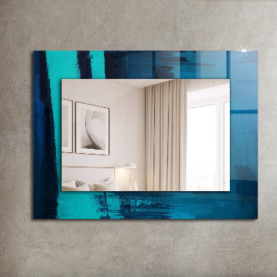 Miroir cadre imprimé Arte astrata blu