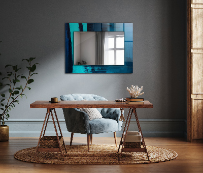 Miroir cadre imprimé Arte astrata blu