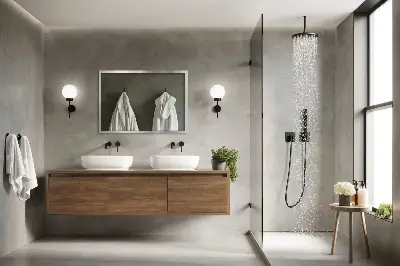 Miroir mural avec cadre argenté modèle moderne et décoratif