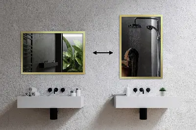 Miroir mural à cadre doré élégant