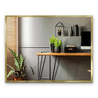 Miroir mural à cadre doré élégant