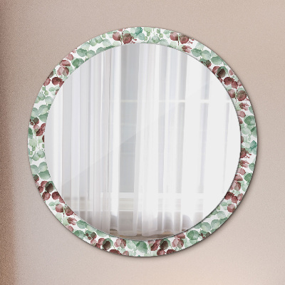 Miroir rond avec décoration Eucaliptus