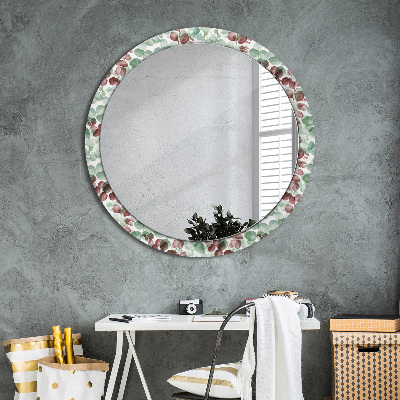 Miroir rond avec décoration Eucaliptus